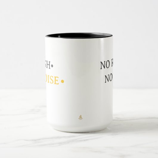 No Rush No Noise – Minimal Calm Typography Design マグカップ (中央)