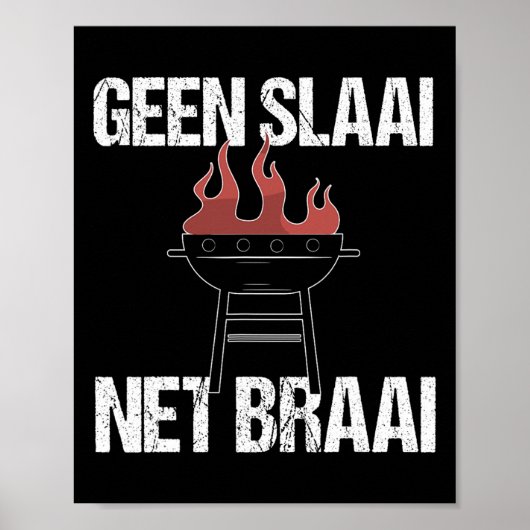 No Salad Just Braai - Afrikaans Bbqおもしろい引用文私 ポスター (正面)