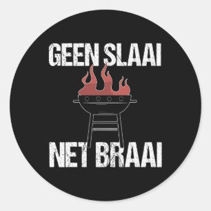 No Salad Just Braai - Afrikaans Bbqおもしろい引用文私 ラウンドシール