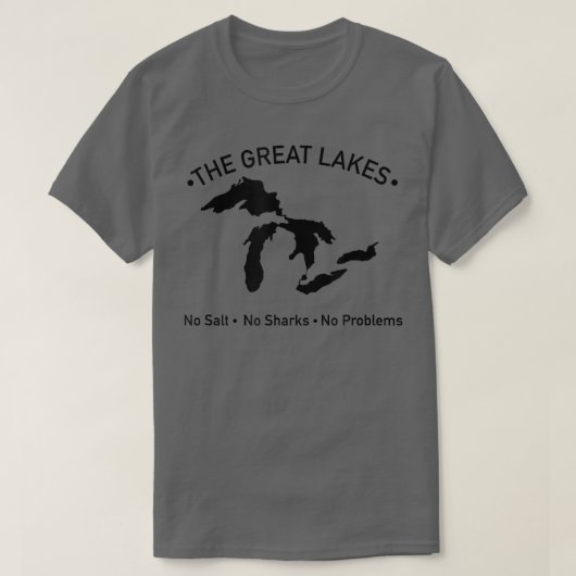No Salt, No Sharks, No Problem Tシャツ (デザイン正面)