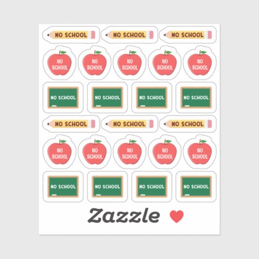 No School DayプランナーOff Day Trackerカレンダー シール (シート)
