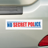 No Secret Police Bumper Sticker バンパーステッカー (車上)
