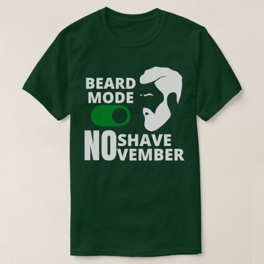 No Shave11月ひげモードをオン Tシャツ (デザイン正面)