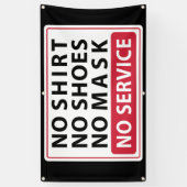 no shirt no shoes no mask no service 横断幕 (縦)