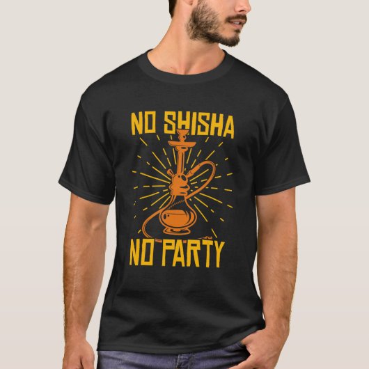 No Shishaのパーティーホカウォーターパイプ Tシャツ (正面)