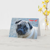 No Shiwra Pug誕生日カード カード (黄色い花)