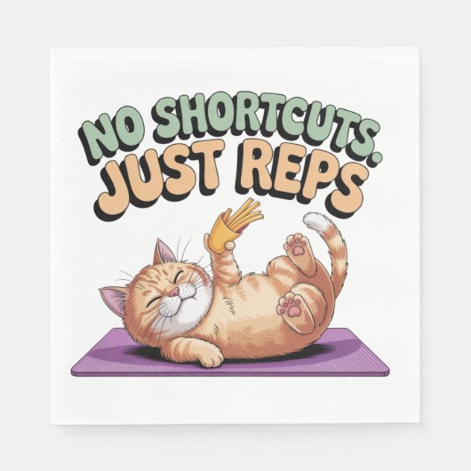 No Shortcuts. Just Reps スタンダードランチョンナプキン (正面)