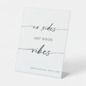No sides Just Good Vibes'結婚 Seat Sign 台座サイン (正面)