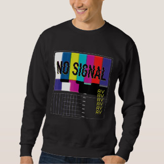 No Signal クール VaporwaveおもしろいレトロTv 80s スウェットシャツ