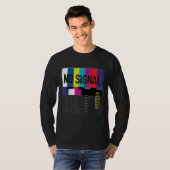 No Signal クール VaporwaveおもしろいレトロTv 80s Tシャツ (正面フル)