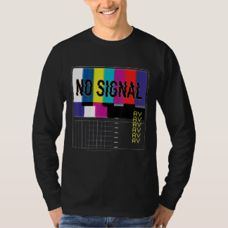 No Signal クール VaporwaveおもしろいレトロTv 80s Tシャツ