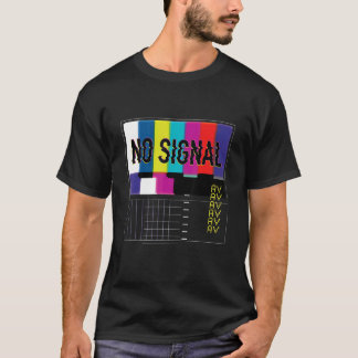 No Signal クール VaporwaveおもしろいレトロTv 80s Tシャツ