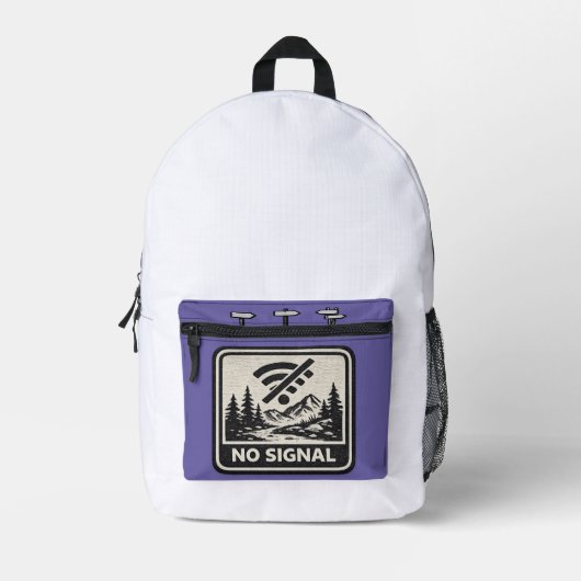 No Signal Graphic Backpack プリントバックパック (正面)