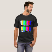 No Signal Television Off Air Glitch Vaporwave Tシャツ (正面フル)