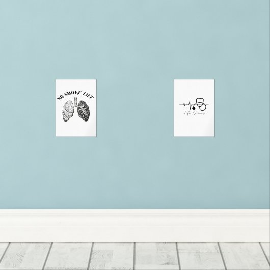 No Smokin Life Wall Art – Anti-Smoking Poster for  (ウッドフロア)