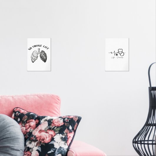 No Smokin Life Wall Art – Anti-Smoking Poster for  (リビング)