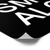 NO Smoking Alcohol ⚠ Thai Sign ⚠ ポスター (角)