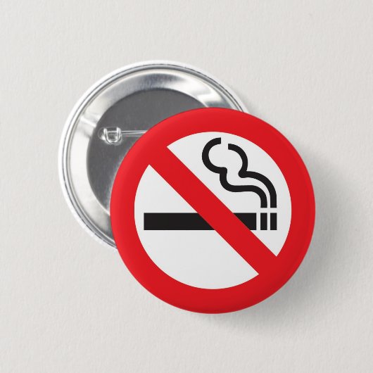 No smoking badge m 缶バッジ (正面&裏面)
