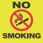 No Smoking Custom-Cut Vinyl Sticker シール (正面)