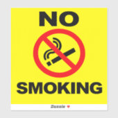 No Smoking Custom-Cut Vinyl Sticker シール (シート)