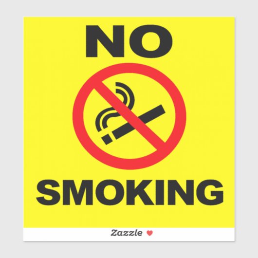 No Smoking Custom-Cut Vinyl Sticker シール (シート)