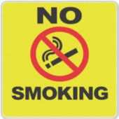 No Smoking Custom-Cut Vinyl Sticker シール (正面)