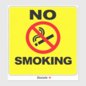 No Smoking Custom-Cut Vinyl Sticker シール (シート)