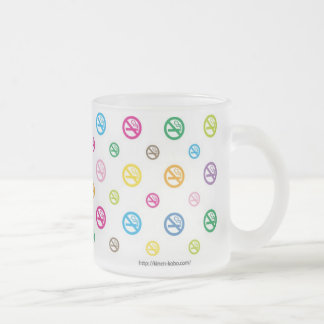 No smoking_frost mag_w フロストグラスマグカップ