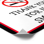 No Smoking in this Building Please Sign ポスター (角)