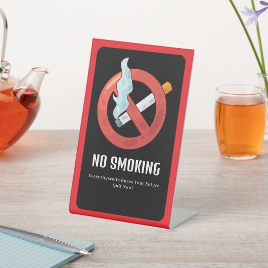 NO SMOKING IS PROIBITED HERE 台座サイン (インサイチュ)