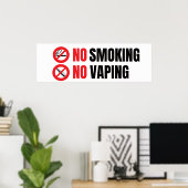 No Smoking No Vaping ポスター (ホームオフィス)