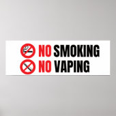 No Smoking No Vaping ポスター (正面)