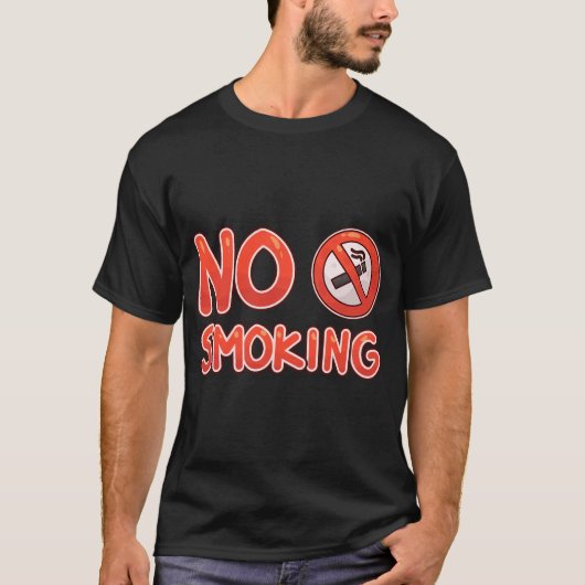 No Smoking Sign - Minimalist Bold Graphic Tシャツ (正面)