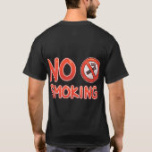 No Smoking Sign - Minimalist Bold Graphic Tシャツ (裏面)