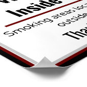 No Smoking Vaping Sign Poster 3 Custom Text Areas ポスター (角)