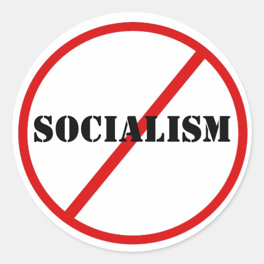 NO SOCIALISM – ステッカー (正面)