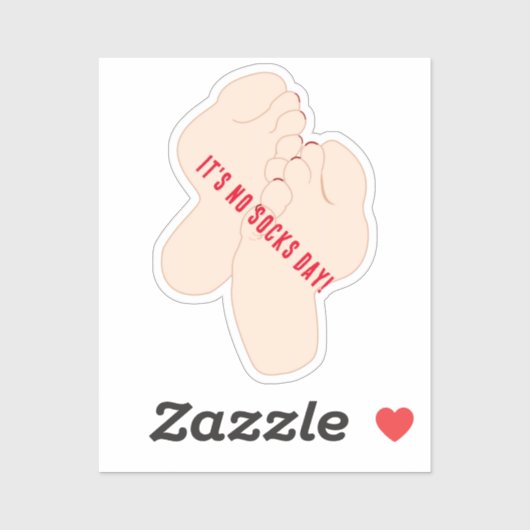 No Socks Day足 シール (シート)