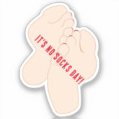 No Socks Day足 シール (正面)