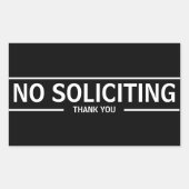 NO SOLICITING 長方形シール (正面)