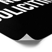 No Soliciting, Funny, Jokes, Sarcastic ポスター (角)