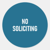No Soliciting, Funny, Jokes, Sarcastic  ラウンドシール (正面)