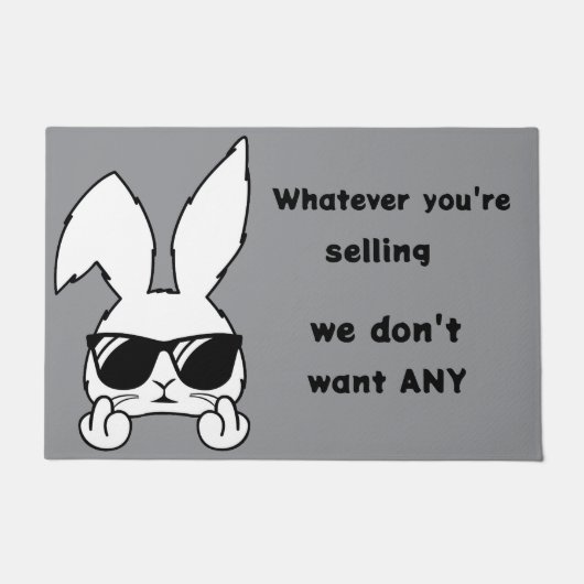 NO SOLICITING RABBIT ドアマット (正面)