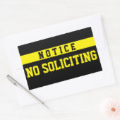 No Soliciting [Seal] 長方形シール (封筒)