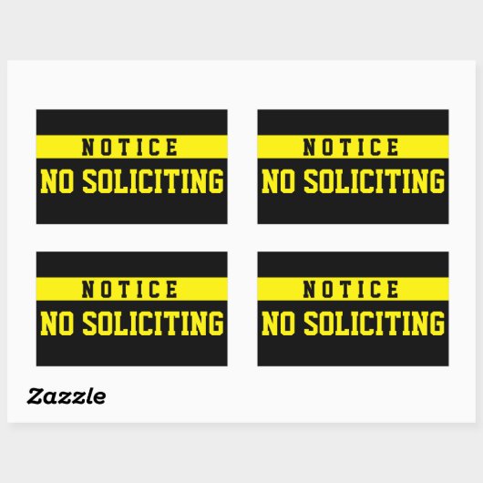 No Soliciting [Seal] 長方形シール (シート)