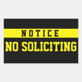 No Soliciting [Seal] 長方形シール (正面)