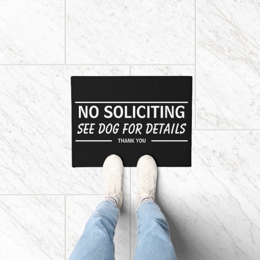 No Soliciting See Dog For Details Funny ドアマット (室内)