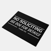No Soliciting See Dog For Details Funny ドアマット (アングル)