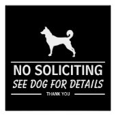 No Soliciting, See Dog For Details Funny ポスター (正面)
