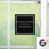 No Solicitorsサイン – Small Business Window Stick ウィンドウサイン (ホーム)
