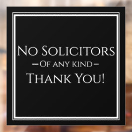 No Solicitorsサイン – Small Business Window Stick ウィンドウサイン